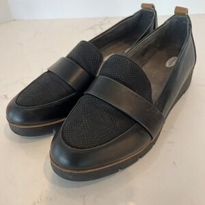 Dr. Scholl's Shoes Women's Webster Loafer Black Snake Slip On Size 38 / 7.5